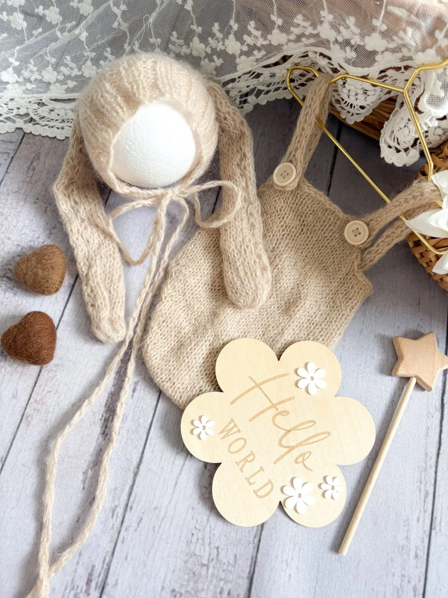 Bunny knit バニーニットロンパース ニューボーンフォト衣装